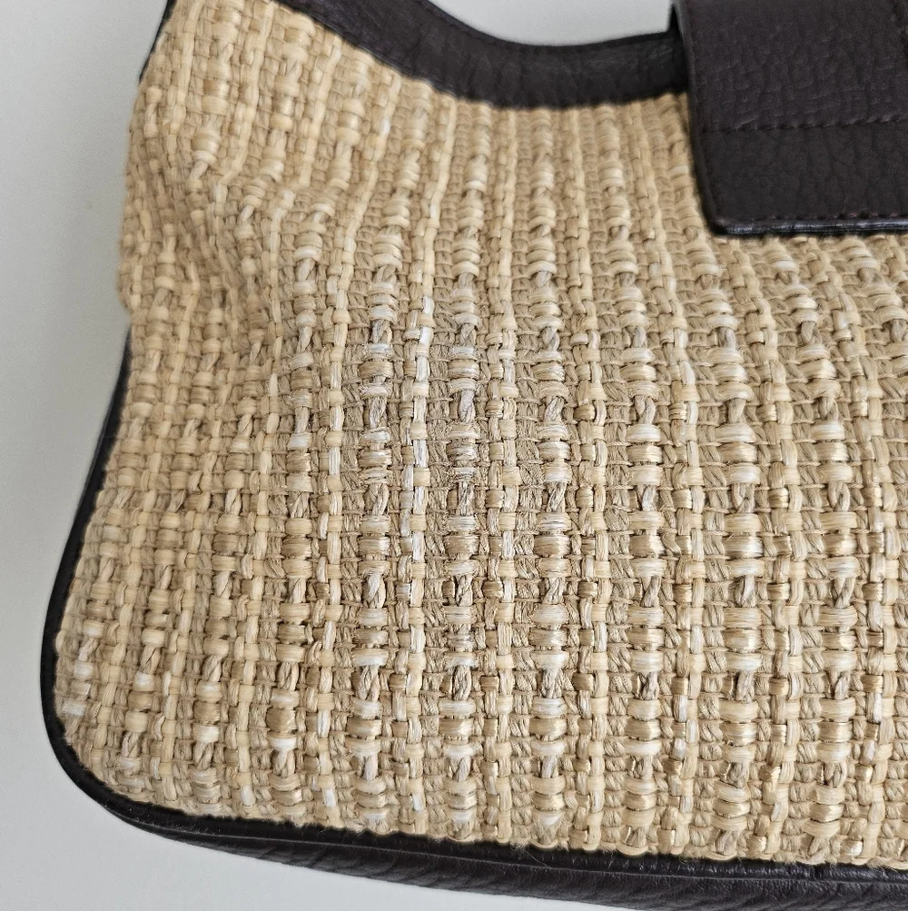 Dolce & Gabbana straw and leather tote bag Y2K - Picture 4 of 10